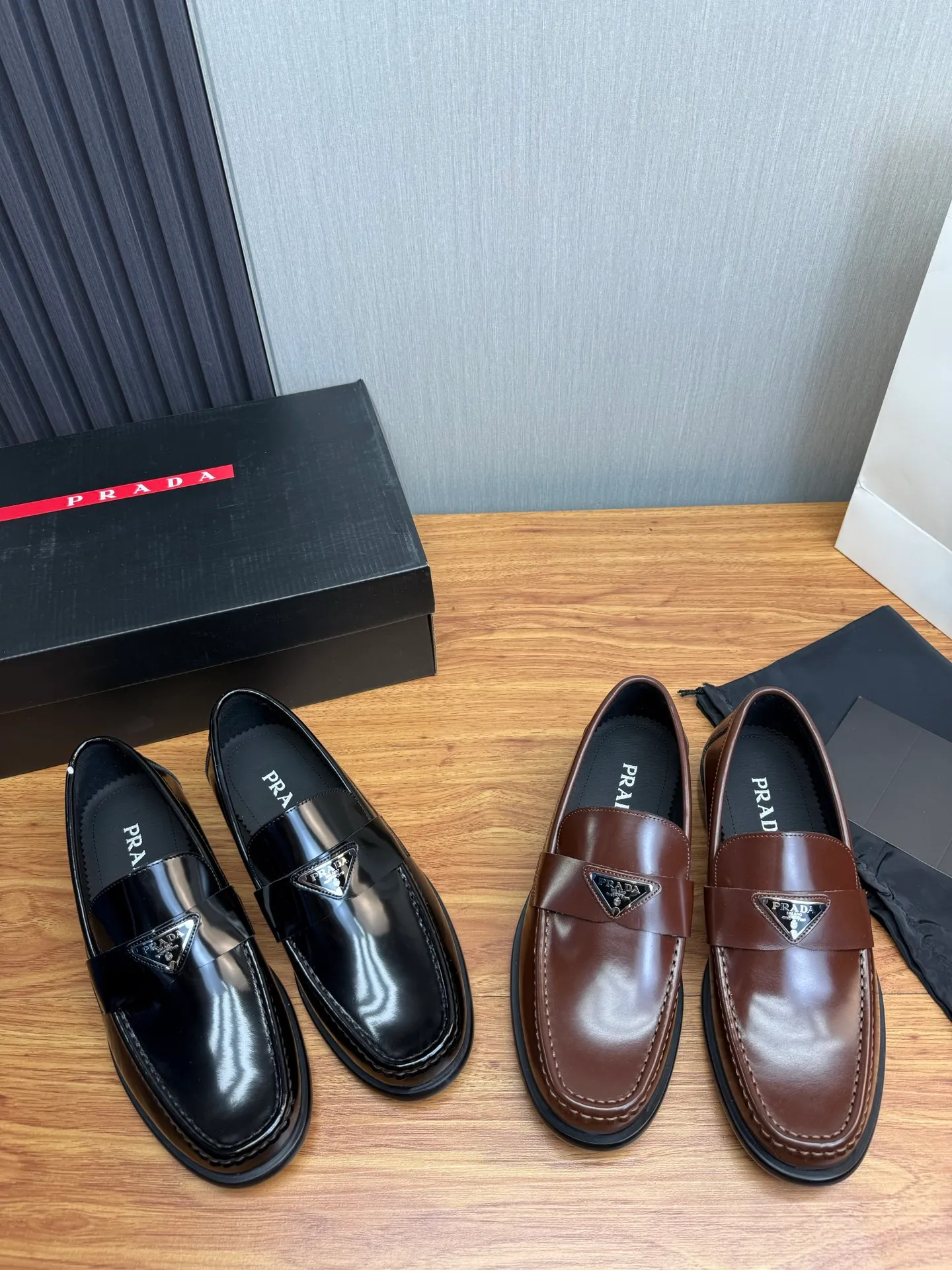 Factory price 580💰 ＰＲＡＤＡPrada. Men's business casual leather shoes, luxurious and noble👞All imported original brand leather materials, just to create a more comfortable wearing experience, upper: original cowhide. Frosted cowhide➕Imported full cowhide, original outsole✔️36-45 (45 non-returnable)
